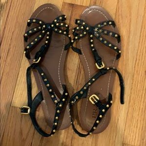 Flats with gold spike detail